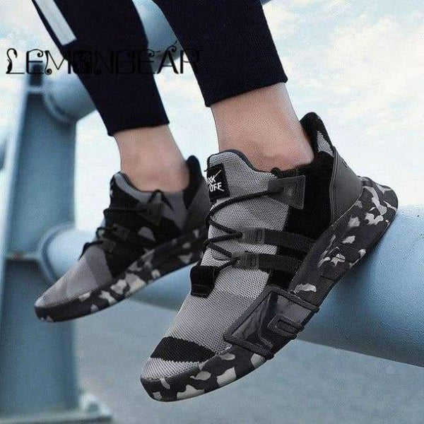 Planet Gates black gray / 11 Men's Vulcanize Shoes Men Spring Autumn Shockproof Casual Canvas Sneakers Lace-up High Style Colors Camouflage Shallow Man Shoes