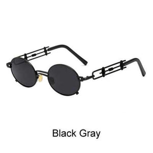 Planet Gates Black Gray Ralferty 2018 Unique Vintage Steampunk Sunglasses Women Men Designer Gold Red Eyewear Accessories Female Retro Punk Oculos B010