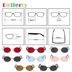 Planet Gates Black Gray Ralferty 2018 Unique Vintage Steampunk Sunglasses Women Men Designer Gold Red Eyewear Accessories Female Retro Punk Oculos B010