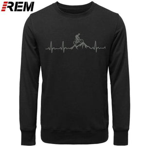 Planet Gates BLACK GRAY / XS Hoodies Mountain Bike Heartbeat Funny MTB Dirt Bike Plus Custom LONG Sleeve Men's Fashion Family Cotton Hoodies, Sweatshirts
