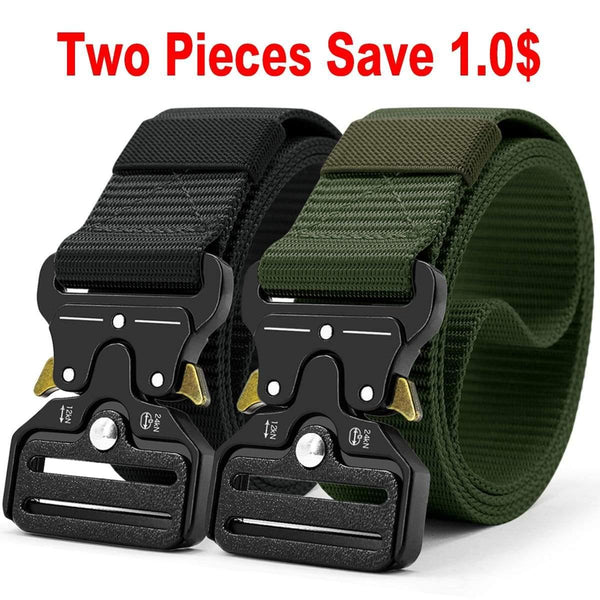 Tactical Belt Nylon Army Belt New Men's Military Multifunction Buckle Outdoor Sports Hook Belt 125/135cm Wide3.8cm