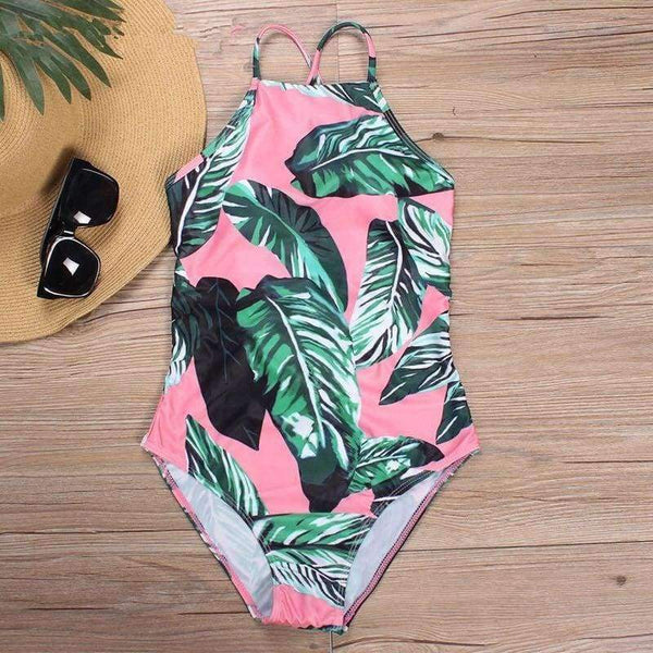 Planet Gates Black Green / L Women Floral Print One Piece Swimwear For Beach Wear Bathing Suits Female's High Quality Sexy Swimsuits