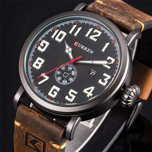 Planet Gates black green Mens Watches Top Brand Luxury Men's Quartz Watch Waterproof Sport Military Watches Men Leather relogio masculino
