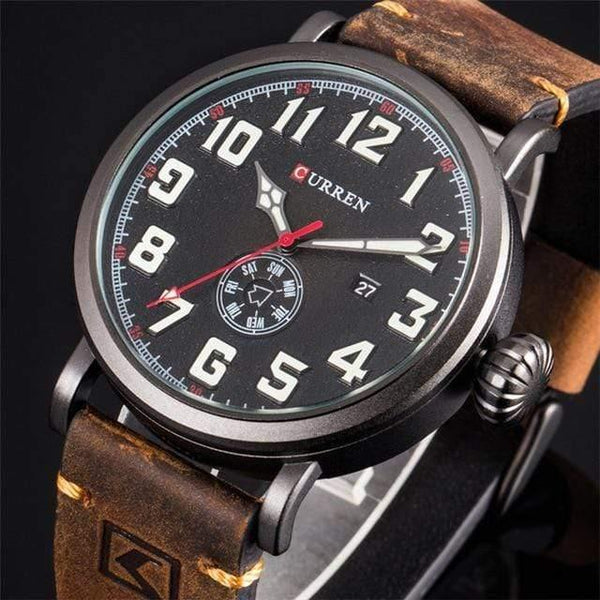 Planet Gates black green Mens Watches Top Brand Luxury Men's Quartz Watch Waterproof Sport Military Watches Men Leather relogio masculino