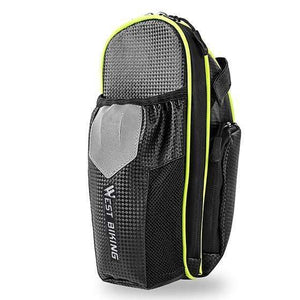 Planet Gates Black Green MTB Bike Waterproof Rear Bag Bicycle Accessories Bike Saddle Bag with Water Bottle Pocket Cycling Rear Seat Tail Bag