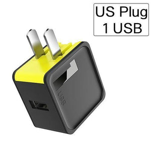 Planet Gates black green / US 1 USB Port Sugar Mobile Phone Charger, ROCK 5V1A 5V2.4A 5V4A Universal Travel Phone USB Charger, 1 2 4 USB Wall Charger for iPhone Adapter