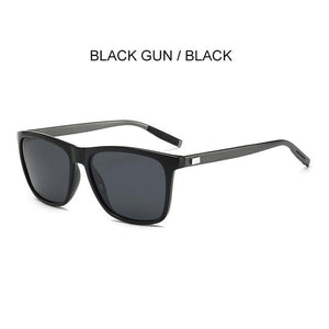 Planet Gates black gun-black Polarized Sunglasses Men 2021 UV400 Driver's Mirror Square Sunglasses Retro Vintage Anti-Glare Sun Glasses For Men