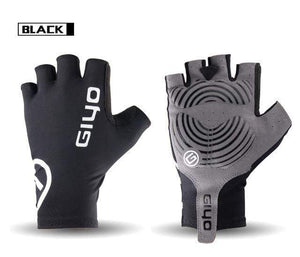 Planet Gates Black Half Finger / L Anti Slip Gel Pad Bicycle Gloves Gel Pad Short Half Finger Cycling Gloves Breathable Outdoor Sports Men MTB Bikes Gloves