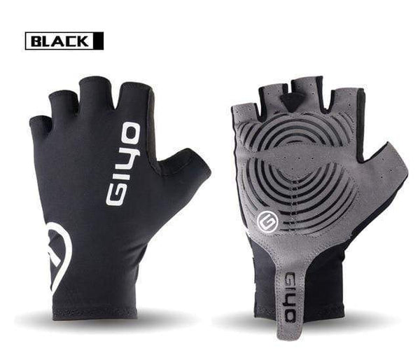 Planet Gates Black Half Finger / L Anti Slip Gel Pad Bicycle Gloves Gel Pad Short Half Finger Cycling Gloves Breathable Outdoor Sports Men MTB Bikes Gloves
