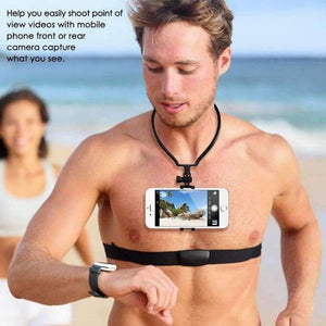 Planet Gates Black Hands Free Phone Mount Wearable Smartphone Holder for iPhone Samsung Action Camera Gopro Camcorder POV Neck Mobile Phone holder