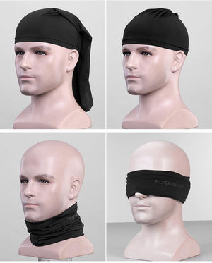 Planet Gates Black Hat Summer Cycling Headwear Anti-sweat Breathable Cycling Caps Running Bicycle Bandana Sports Scarf Face Mask For Men Women