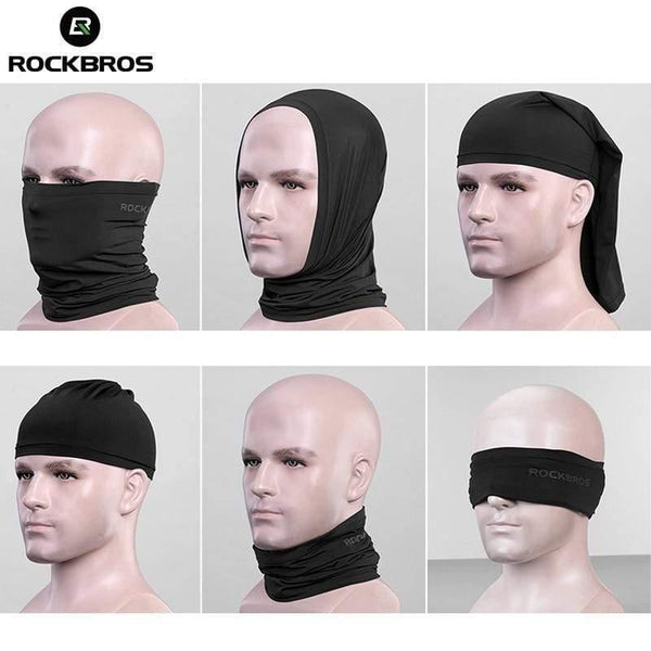Planet Gates Black Hat Summer Cycling Headwear Anti-sweat Breathable Cycling Caps Running Bicycle Bandana Sports Scarf Face Mask For Men Women