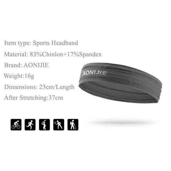 Planet Gates Black Headband Sport Elastics Sweatband Anti Sweat Hairband Yoga Accessories Gym Fitness Tennis Running Fitness Headband