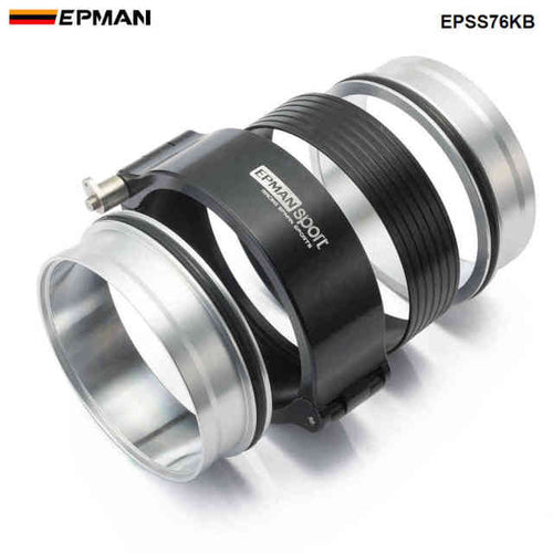 Planet Gates black High Press Aluminium Release Clamps V Band HD Clamp for 3" OD Throttle Body Intercooler Pipe Turbo System EPSS76KB