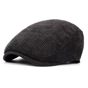 Planet Gates Black High Quality Retro Hats Adult Men's Striped Cabbie Flatcap Autumn Winter Newsboy Caps