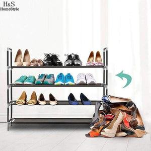 Planet Gates Black Home Shelf 4 Storage New Black Living Gray Bedroom Multi-functional Shelves room Layers Metal Shoes Room Square Four