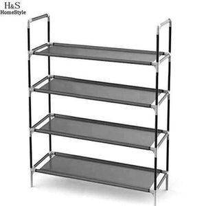 Planet Gates Black Home Shelf 4 Storage New Black Living Gray Bedroom Multi-functional Shelves room Layers Metal Shoes Room Square Four