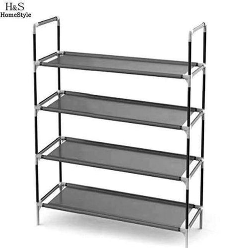 Planet Gates Black Home Shelf 4 Storage New Black Living Gray Bedroom Multi-functional Shelves room Layers Metal Shoes Room Square Four