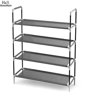 Planet Gates Black Home Shelf 4 Storage New Black Living Gray Bedroom Multi-functional Shelves room Layers Metal Shoes Room Square Four