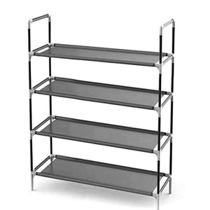 Planet Gates Black Home Shelf 4 Storage New Black Living Gray Bedroom Multi-functional Shelves room Layers Metal Shoes Room Square Four