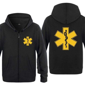 Planet Gates black hoodies 1 / L Emergency Ambulance Printed Hoodies Men Brand Fleece Long Sleeve Mens Jacket Sweatshirt Coat Winter Hoody Moletom Sudaderas