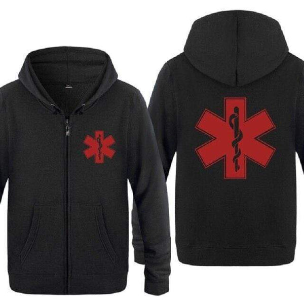 Planet Gates black hoodies 3 / L Emergency Ambulance Printed Hoodies Men Brand Fleece Long Sleeve Mens Jacket Sweatshirt Coat Winter Hoody Moletom Sudaderas