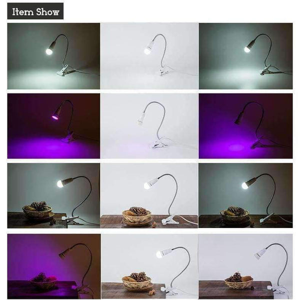 Planet Gates Black housing / Not include Bulb Adjustable 360 Degree Twisted Flexible Metal Tubing LED Light Clip-On Reading Lamp Book light Book Reader Mini Bright Desk Lamps