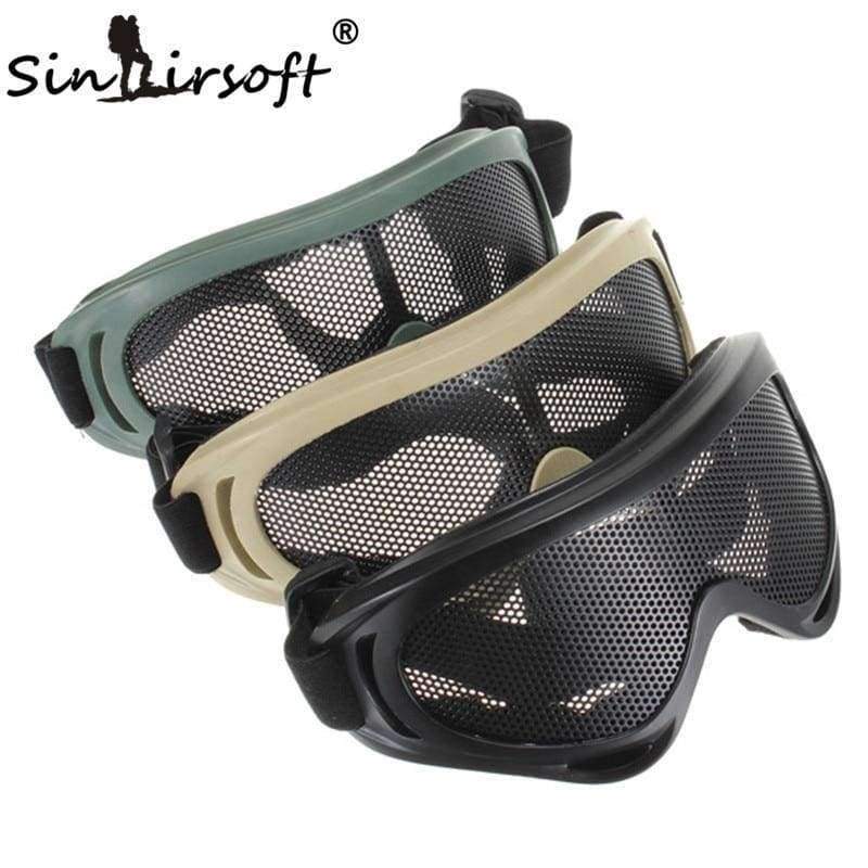 Planet Gates BLACK Hunting Hiking Airsoft Net Tactical Shock Resistance Eyes Protecting Outdoor Sports Metal Mesh Glasses Goggle