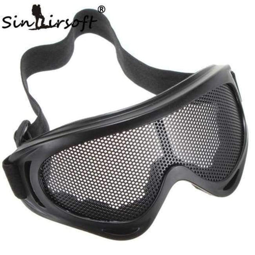 Planet Gates BLACK Hunting Hiking Airsoft Net Tactical Shock Resistance Eyes Protecting Outdoor Sports Metal Mesh Glasses Goggle