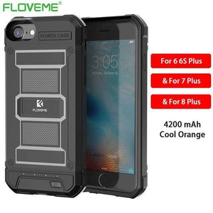 FLOVEME 4200mAh Battery Charger Cases For iPhone 8 7 6s Plus External 3000mAh Armor Battery Phone Case For iPhone 7 6 Power Bank - Planet Gates
