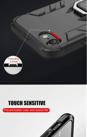 Planet Gates Black / I6 6s ZNP Shockproof Armor Stand Case For iphone 6 6s 7 Plus 5 5S With Holder Ring Cover Cases For iphone 7 8 X Plus SE Phone Cases