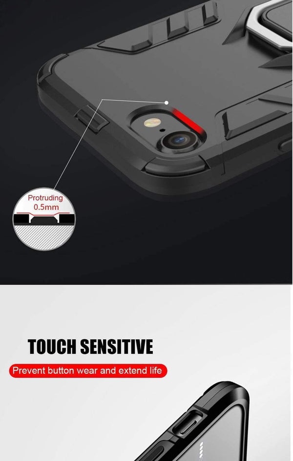 Planet Gates Black / I6 6s ZNP Shockproof Armor Stand Case For iphone 6 6s 7 Plus 5 5S With Holder Ring Cover Cases For iphone 7 8 X Plus SE Phone Cases
