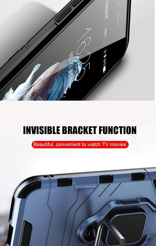 Planet Gates Black / I6 6s ZNP Shockproof Armor Stand Case For iphone 6 6s 7 Plus 5 5S With Holder Ring Cover Cases For iphone 7 8 X Plus SE Phone Cases