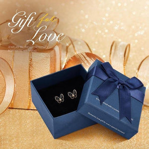 Planet Gates Black in box Fashion Jewelry Women Earrings Shining Black Crystal Gold Plated Butterfly Insect Earrings Stud