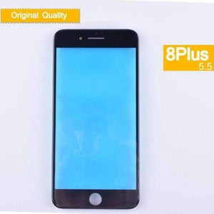 Planet Gates Black iPhone 8 Plus 8Plus Front LCD Touch Screen Digitizer GLASS Lens panel with frame bezel for iphone 8 plus External LCD glass