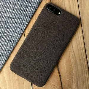 Planet Gates Black / IX TOMKAS Linen Soft Cloth Case For iPhone X 6 7 8 Cases Luxury Cover Cotton Coque Phone Case For iPhone 6S 7 8 Plus Back Cover