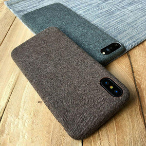 Planet Gates Black / IX TOMKAS Linen Soft Cloth Case For iPhone X 6 7 8 Cases Luxury Cover Cotton Coque Phone Case For iPhone 6S 7 8 Plus Back Cover