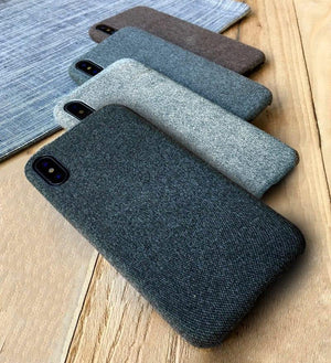 Planet Gates Black / IX TOMKAS Linen Soft Cloth Case For iPhone X 6 7 8 Cases Luxury Cover Cotton Coque Phone Case For iPhone 6S 7 8 Plus Back Cover