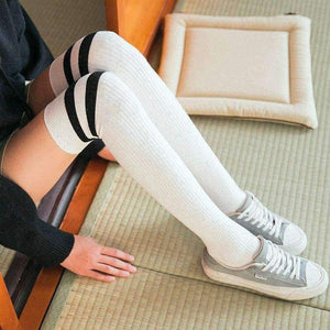 Planet Gates Black Japanese Hosiery Stocking Korean College Style Stripes Knee Socks Lovely Students High Stockings 3pair/lot