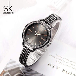 Planet Gates black Jewelry Gifts For Women's Luxury Black Steel Quartz Watch Brand Women Watches Fashion Ladies Clock Relogio Feminino
