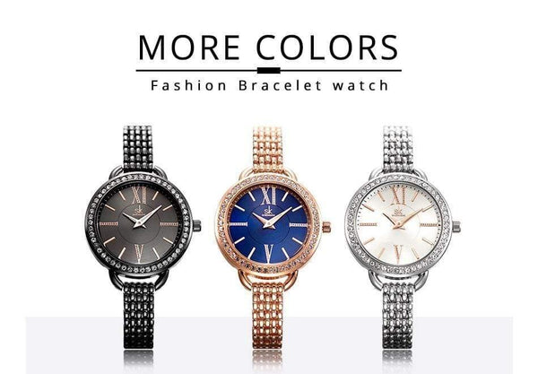 Jewelry Gifts For Women's Luxury Black Steel Quartz Watch Brand Women Watches Fashion Ladies Clock Relogio Feminino - Planet Gates