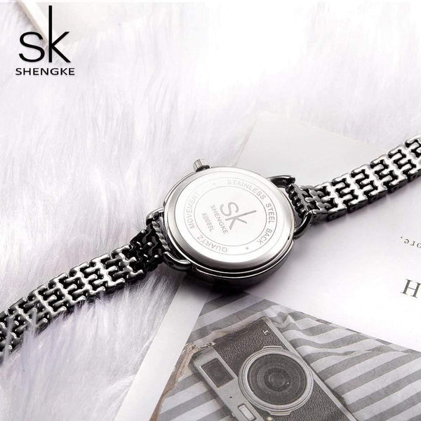 Jewelry Gifts For Women's Luxury Black Steel Quartz Watch Brand Women Watches Fashion Ladies Clock Relogio Feminino - Planet Gates