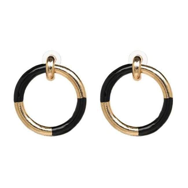 Planet Gates JURAN Gold & White Colors Round Geometric Metal Drop Dangle Earring 2018 New Arrival Statement Earrings For Women Bijoux