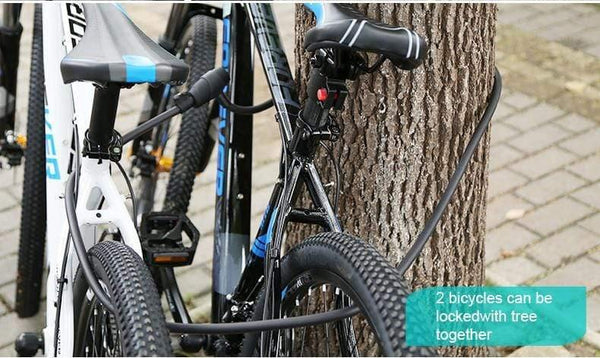 Planet Gates Black Key 180cm Bike Lock 1.8m 1.4m Bicycle Cable Lock Anti-theft Lock with 3 Keys Cycling Steel Wire Security MTB Road Bicycle Locks