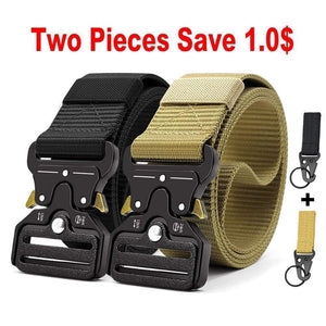 Tactical Belt Nylon Army Belt New Men's Military Multifunction Buckle Outdoor Sports Hook Belt 125/135cm Wide3.8cm