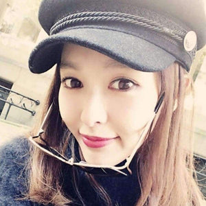 Planet Gates Black KHGDNOR Retro Women Winter Hats Wool Caps Button Baseball Caps Sun Visor Hats Winter Autumn Spring Casual Female Caps