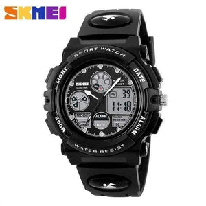 Planet Gates Black Kids LED Digital Watches for Boys Girl Sport 5Bar Waterproof Wristwatches Smart PU Strap Children Montre Enfant