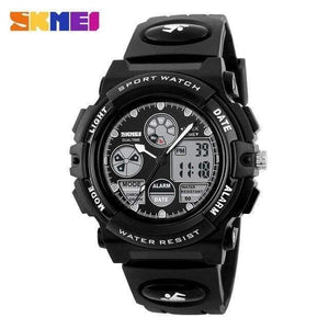 Planet Gates black Kids Sports Watches Children For Girls Boys Waterproof Military Dual Display Wristwatches LED Waterproof Watch 1163