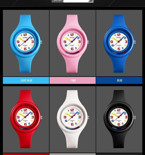 Planet Gates Black Kids Watch Colorful Quartz Wristwatch 50M Waterproof Alarm Clock Boys Girls Children Watches Reloj Mujer