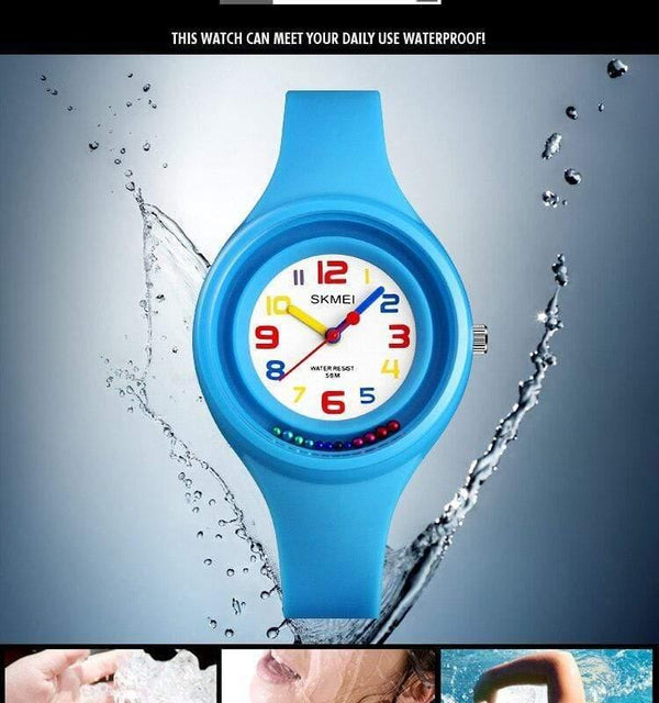 Planet Gates Black Kids Watch Colorful Quartz Wristwatch 50M Waterproof Alarm Clock Boys Girls Children Watches Reloj Mujer